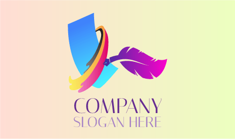 Glamouröses Stift Kunst Logo