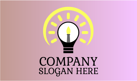 Light Bulb Paintbrush Art Logo