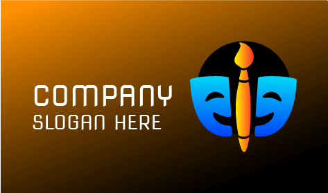 Orange Art Brush Logo