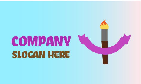 Paintbrush Banner Art Logo