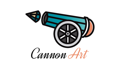 Pencil Cannon Art Ai Logo