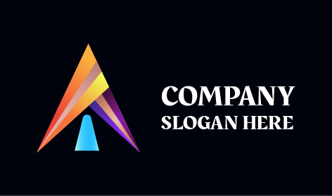 Pointed Vibrant Triangle Art Logo