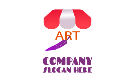 Red White Shade Art Logo