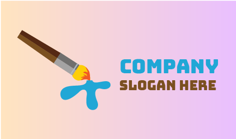 Simple Paint Brush Art Logo