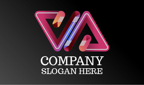 Triangular Art Strokes Logo