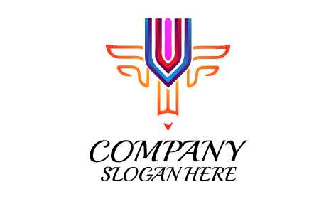 Wing Shaped Pencil Art Logo