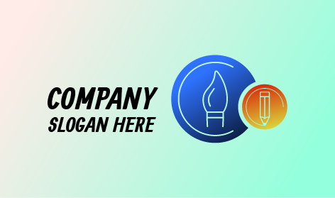 Blaues Pinsel-künstler-logo