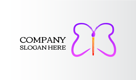 Logo D'artiste Dessinateur De Papillons