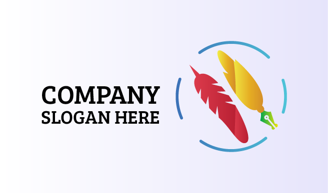 Federstift-Künstler-Logo