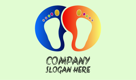 Gradient Footsteps Artist Logo