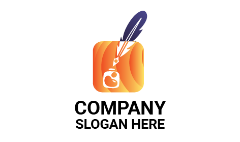 Tintenfeder-Künstler-Logo