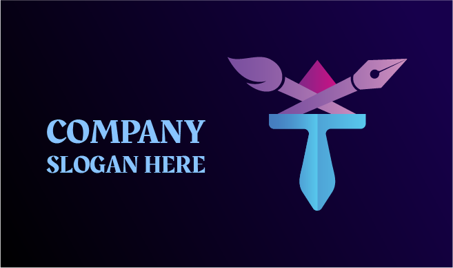 Matte Purple Brush Artist Logo