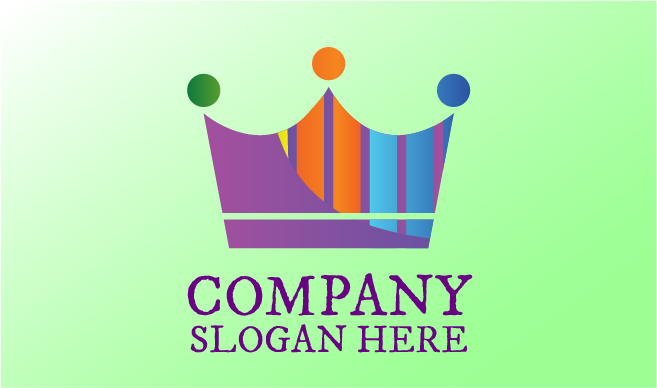 Mehrfarbiges Künstlerkronenlogo