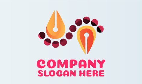 Orange Pen Tip Artist Logo