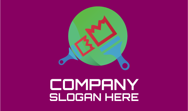 Logo Seniman Terampil Kuas Merah