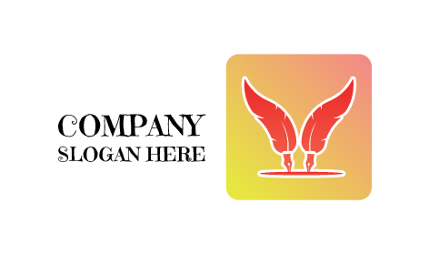 Rotes Dual-pen-künstlerlogo