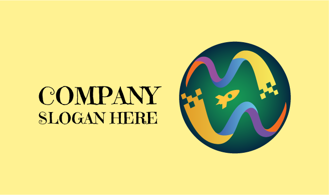 Space Rocket Artist Painting Logo