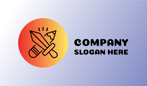 Schwert Bleistift Künstler Logo