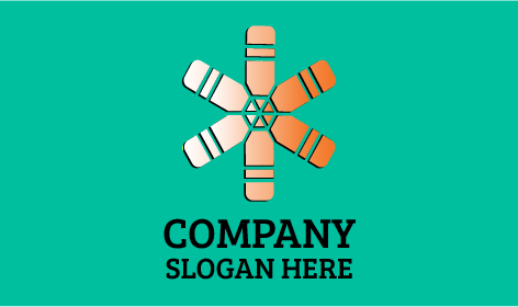 Logotipo De Artista Con Patrón Simétrico