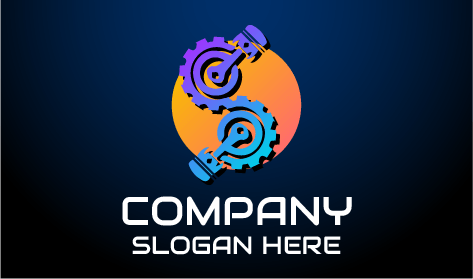 Logotipo De Reparação De Motor Automotivo