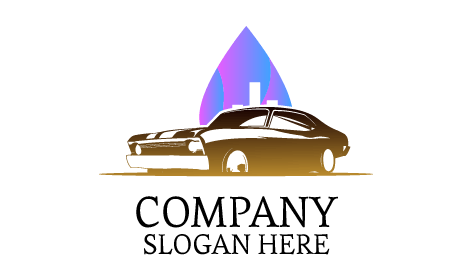 Logotipo Clássico De Silhueta Automotiva