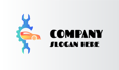 Logotipo De Reparação Automóvel De Meia Engrenagem