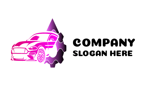 Logotipo Automotivo De Carro Roxo