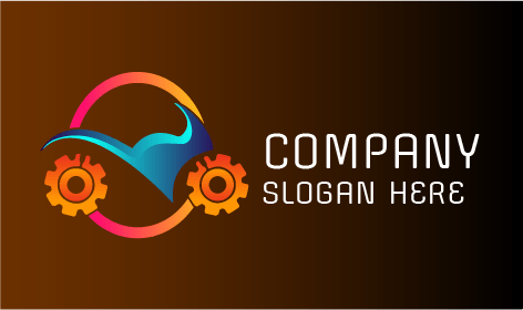 Logotipo Automóvel De Rodas Vibrantes