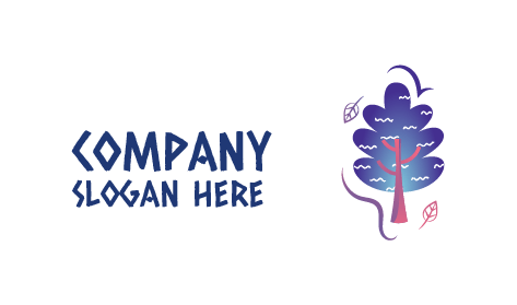 Autumn Blue Tree Logo
