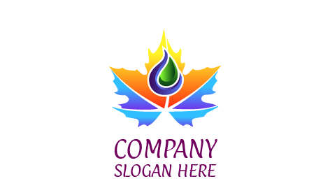Autumn Colored Leaf Logo