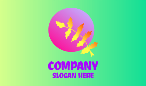 Autumn Golden Leaves Logo