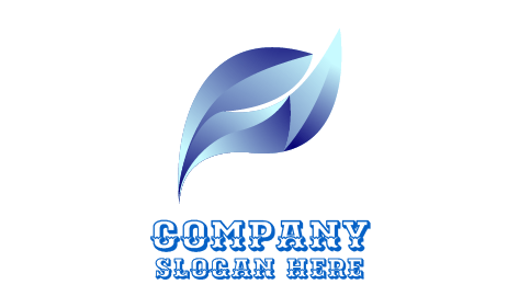 Bluish Leaf Autumn Logo