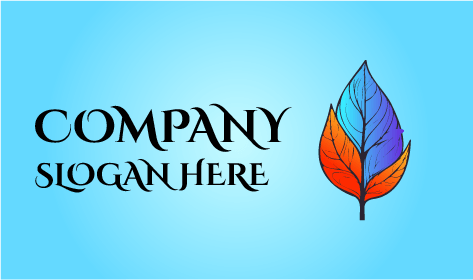 Colorful Autumn Leaf Logo