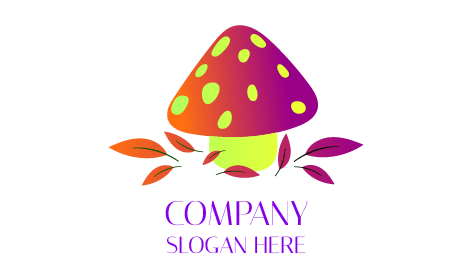 Dotted Mushroom Autumn Logo