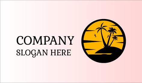 Dry Palm Tree Autumn Logo