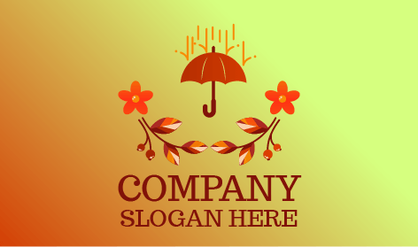 Exciting Umbrella Autumn Logo