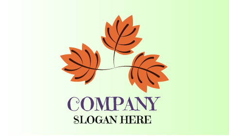 Fire Shade Leaf Autumn Logo