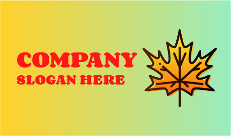 Golden Maple Leaf Autumn Logo