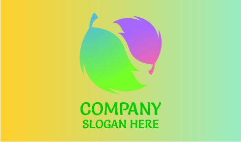 Gradient Leaf Autumn Logo