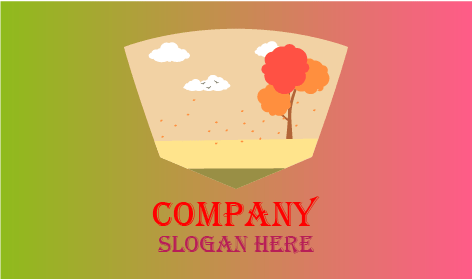 Gusty Wind Autumn Logo