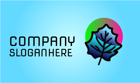 Hawthorn Leaf Autumn Logo