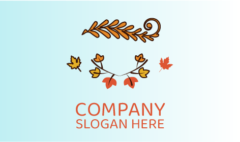 Locust Leaf Autumn Logo