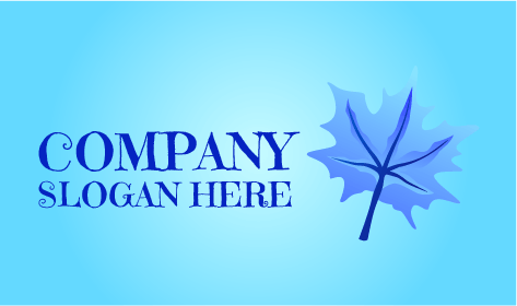 Maple Vein Leaf Autumn Logo