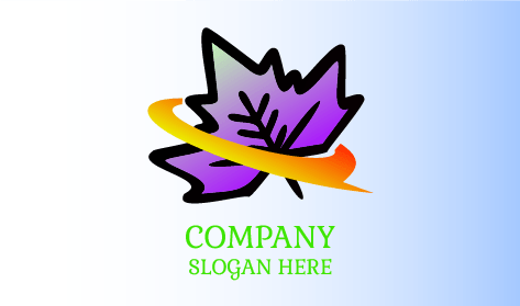 Purple Maple Autumn Logo