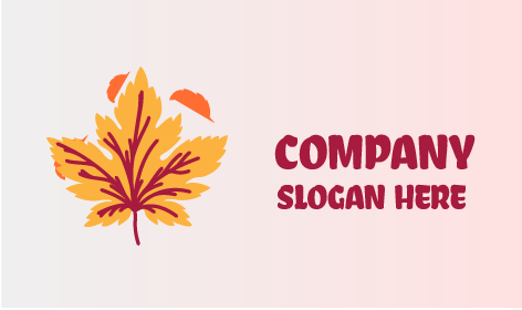 Sun Glow Autumn Leaf Logo