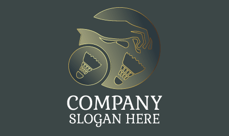 Badminton Shuttle Silhouette Logo