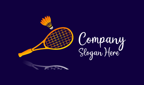 Badminton Sports Varsity Logo