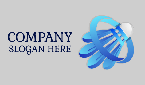 Logo Badminton Blu Vivace