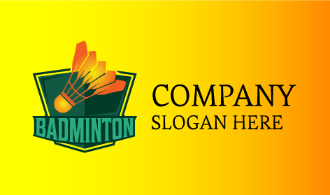 Mascotte Verde Scuro Logo Badminton