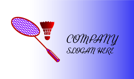 Logo Del Badminton Color Cremisi Scuro